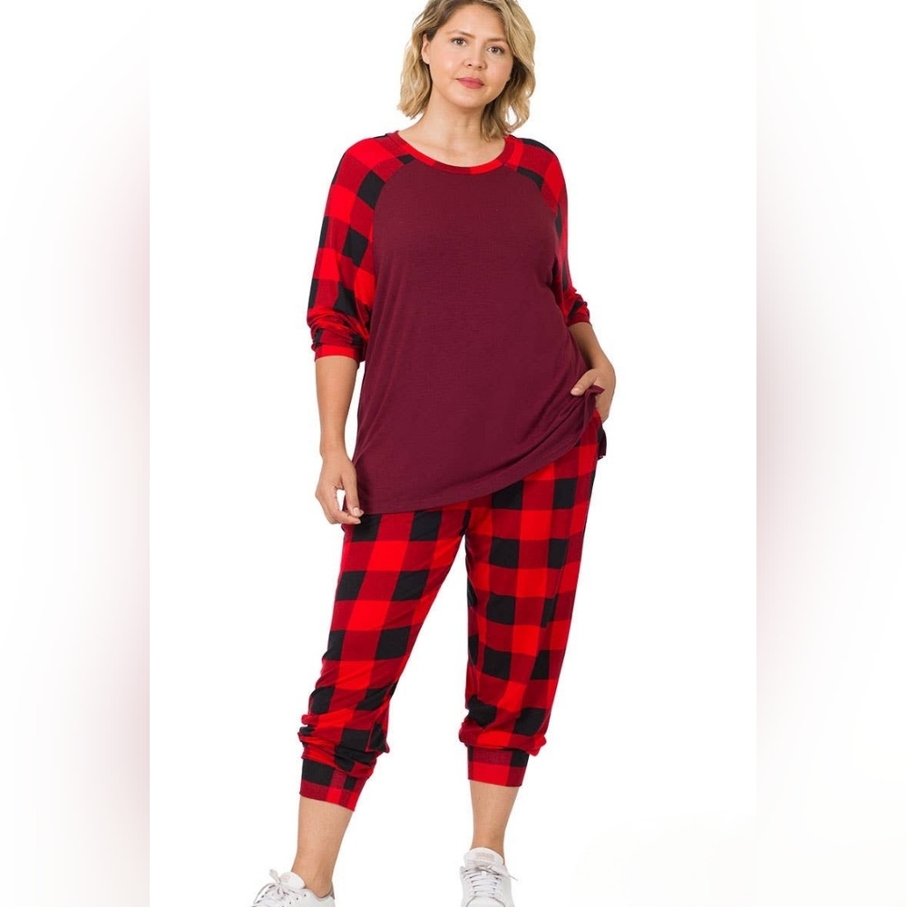Buffalo Plaid Loungewear/Pajama Set